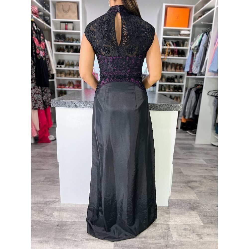 Rare NWT Sue Wong Purple Black Lace Formal Gown $495 - Picture 8 of 15